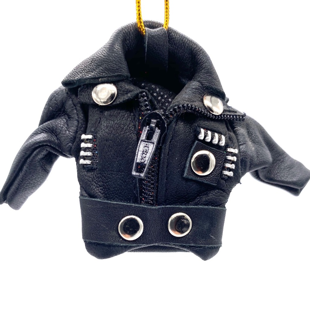 Hand Made faux Leather Jacket Ornament